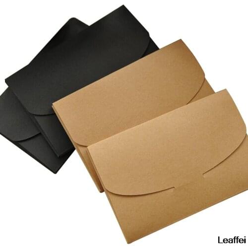 50pcs/lot Vintage 350g Blank Kraft Paper DIY Multifunction Envelope postcard box Package paper 3 Colors