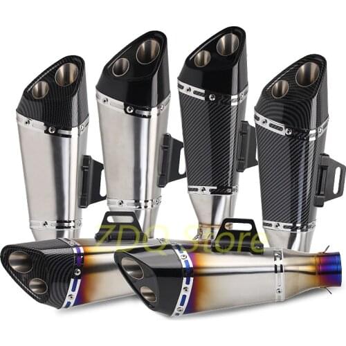 51MM Universal Motorcycle Yoshimura R11 Exhaust Muffler Pipe Motorcross Stainless Steel For MT07 PCX125 NMAX155 Z900 Piaggio Mp3