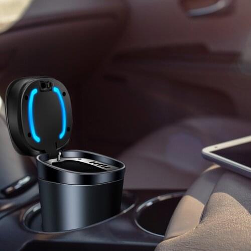 Car Ashtray Automobile Interior Supplies With Cover Vehicle Cigarette Holder Decor Car Styling Portable Smokeless Cup Universal