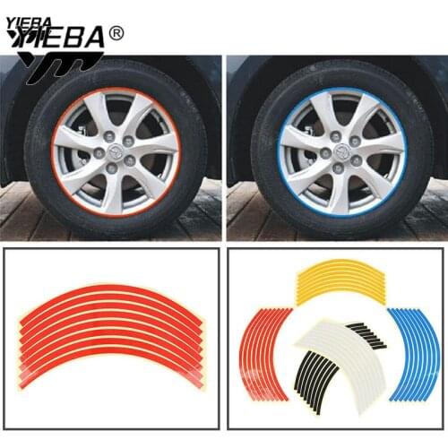 For yamaha XSR 700 900 ABS FZ-09/MT-09/SR suzuki Bandit 650S GSX650F 17/18inch wheel Strips Motorcycle Reflective Wheel Sticke
