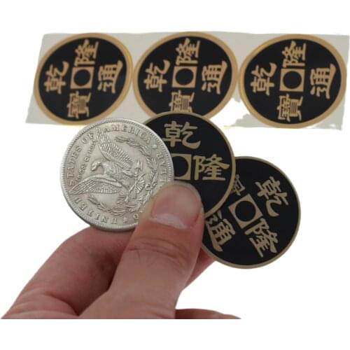 Double Face Super Triple Coin (Half Dollar or Morgan Dollar) by Johnny Wong Coin Magic Tricks Classic Magic Props Gimmick Fun