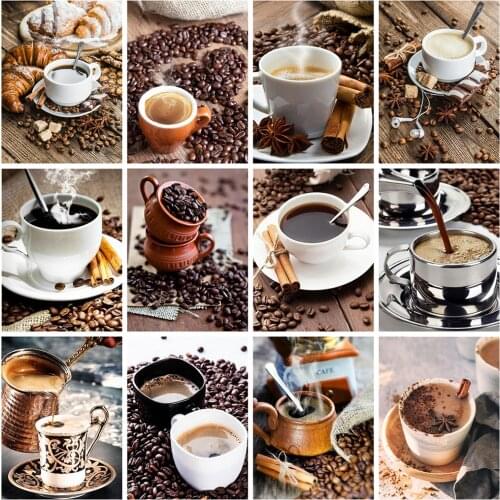 Evershine 5D DIY Full Square Diamond Painting Coffee Cross Stitch Kit Diamond Embroidery Cup Rhinestone Mosaic Crafts Gift