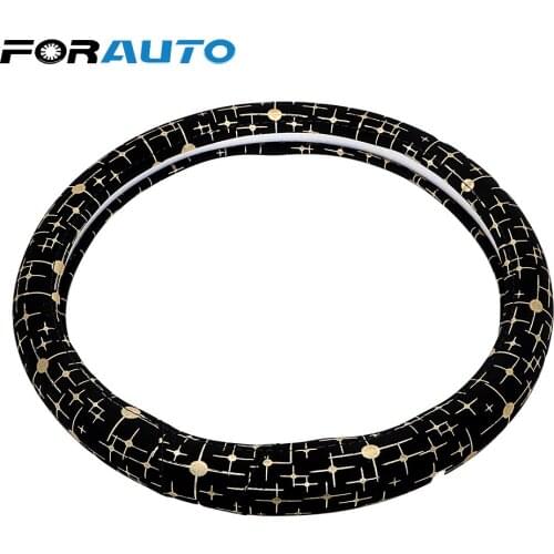 FORAUTO 1PC Anti-Slip Gold powder Steering wheel Cover Artificial leather 4 Colors Car-covers Car Accessories Car Styling