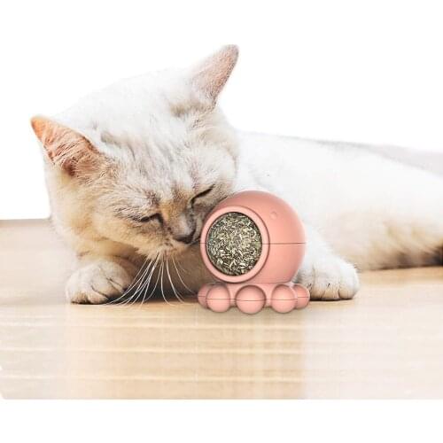 Cat Toys Interactive Catnip Ball Pet Edible Teeth Grinding Octopus Shape Design Mint Soft Pets Products Supplies for Cats Kitten