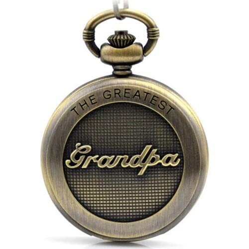 80cm Chain Rome Retro Double Display Hollow Pocket Watch Fob Watches Men Necklace Quartz Watch Mens Watches Grandpa Letter Gift