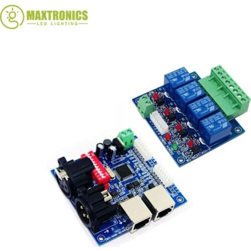 Best price 1 pcs DMX-RELAY-4CH dmx512 relays led decoder controller use for led