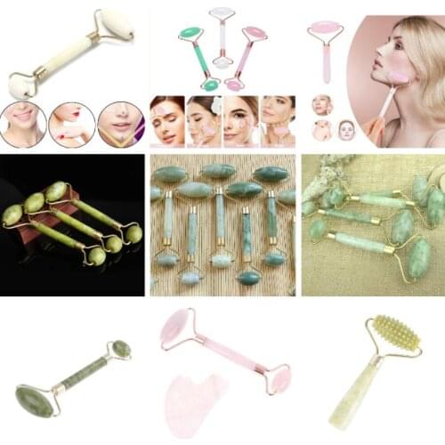 Multi Portable Pratical Facial Massage Roller Natural Jade Anti Wrinkle Face Slimming Shaper Body Foot Relaxation Beauty Tool