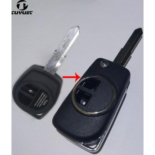 2 Buttons Modified Flip Remote Key Folding Car Key Shell Case For Suzuki Igins Alto SX4 Swift Splash Uncut HU87 Blade