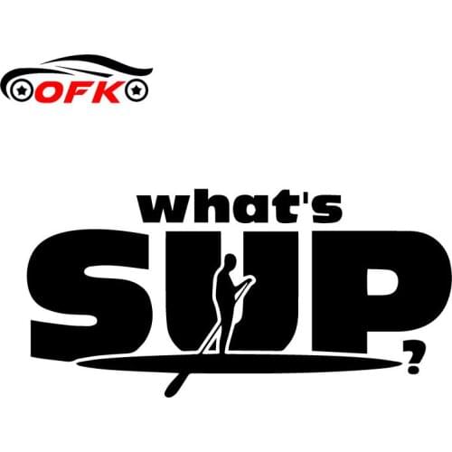 OFK 17.4CM*8.5CM Whats Sup Vinyl Decal Car Sticker Funny Boost Get You Laid JDM Black/Silver