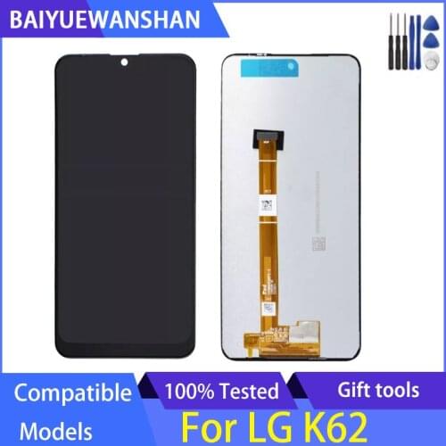 6.6" Original LCD For LG K62 LCD Display Touch Screen Digitizer Assembly With Frame Replacement Parts LMK525H, LMK525, LM-K525H