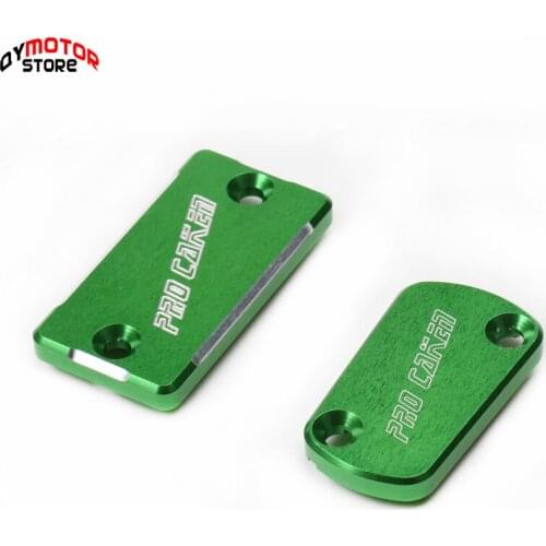 CNC Front Rear Brake Fluid Reservoir Cover For KX250F KX125 KX250 KX450F KLX450R Motorcycle MX Enduro Motocross Dirt Bike
