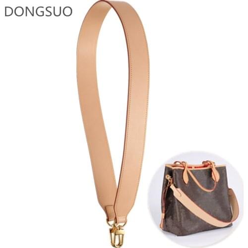 Bag strap 100% genuine leather large 40mm width strap for designer brand handbag bag oxidation accessory bag parts 4cm