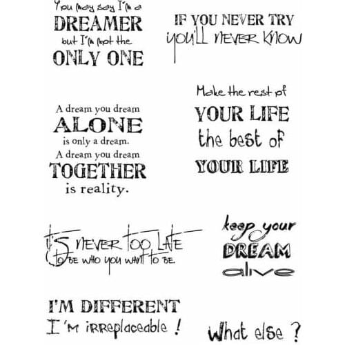 Dreamer Rubber Transparent Clear Silicone Stamp Seal for DIY scrapbooking photo album Decorative clear stamps