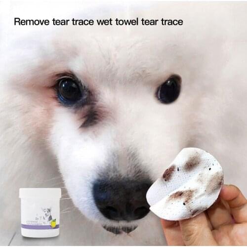 100pcs Pet Eye Wet Wipes Dog Cleaning Paper Towels Cat Tear Stain Remover Cleaning Wipes Grooming Supplies Nonintivating