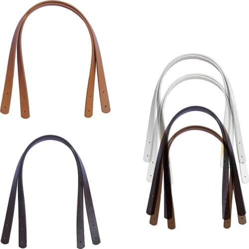 2 Pcs Bag Belt Detachable PU Leather Handle Lady Shoulder Bag DIY Replacement Accessories Handbag Band Handle Strap Band