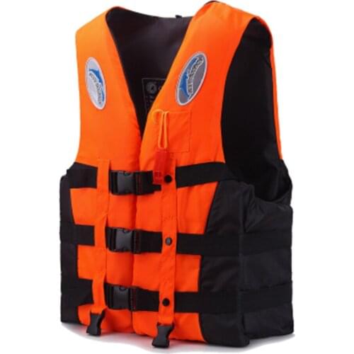 2021 NEW Universal Polyester Adult Life Jacket Swimming Boating Ski Vest+Whistle Outdoor Practical Life Jacket Whistle