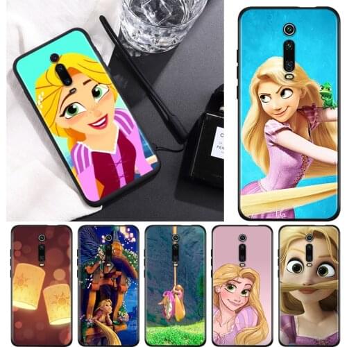 Tangled Rapunzel For Xiaomi Redmi 9T 9I 9AT 9A 9C 9 8A 8 7A 7 6A 6 5A 5 4X PRO Prime Plus Black Soft Phone Case