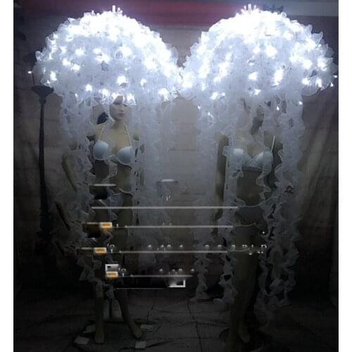 LED light jellyfish umbrella modeling show dance team gogo light props party props halloween christmas pary props