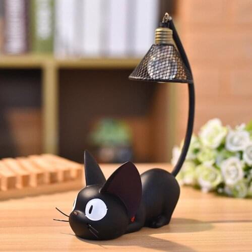 Creative Magic Jiji Cat Night Light Home Resin Crafts Ornaments Home Desktop Decoration Ornaments