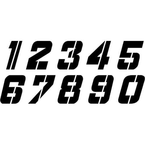 JuYouHui Exterior Accessories Decal Vinyl Number Decals 0/1/2/3/4/5/6/7/8/9 Sticker for Car Motor Bike Truck Laptop Helmet