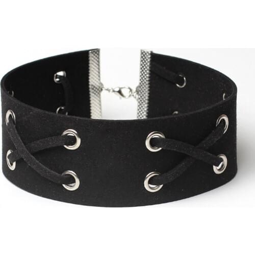 Japan Harajuku cashmere long bowknot Silk choker cashmere collar new jewelry cashmere cross wide lace belt necklace