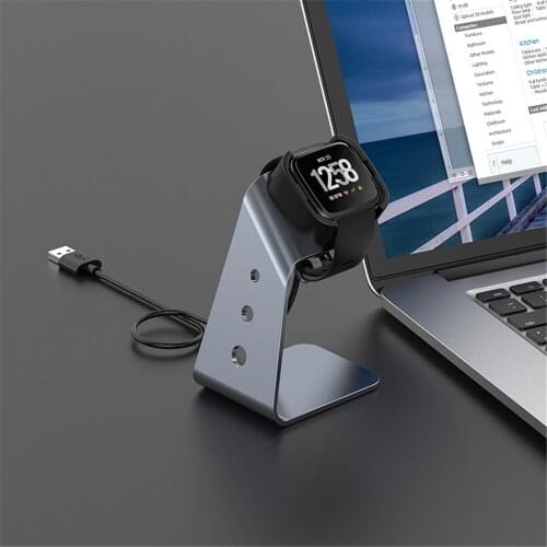 Aluminum Alloy Watch Charger Fast Charging Cradle Dock with Chip Protection for Fitbit versa2/SE Accessories