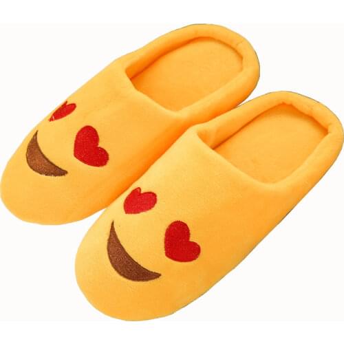 Winter Indoor Expression Shoes Woman Warm Plush Home Slippers EVA Soft Sole No Slip Floor Slipper Men Women Fluffy Slippers