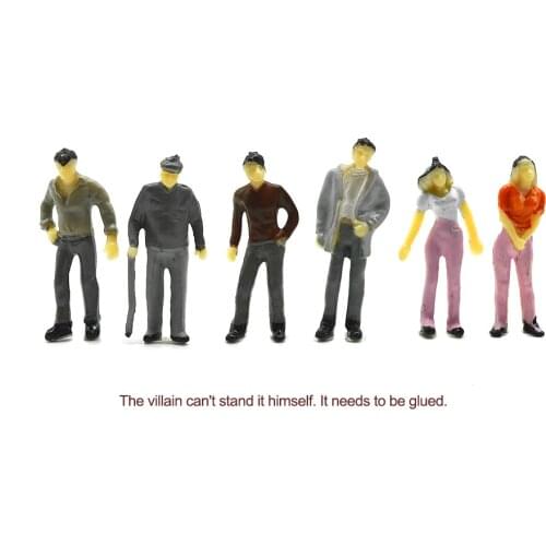 1/42 Scale Model Painted Color Figures For Model Train Layout Passengers Architecture Model Making ABS Plastic Miniature People