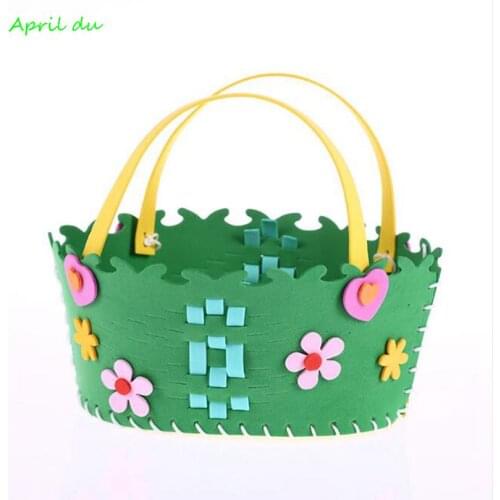 April Du 1pcs DIY Basket Weaving Craft for Kids Eva Handicraft Material Kits Kindergarten Creative Education Toys Girls