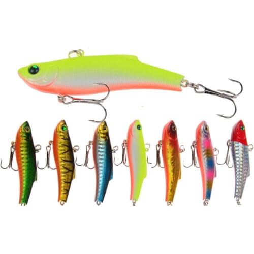 1pcs Metal VIB Fishing Lures 7cm/18.4g Hard Bionic Crankbait Vibration Wobblers Artificial Trolling Carp Fishing Accessories