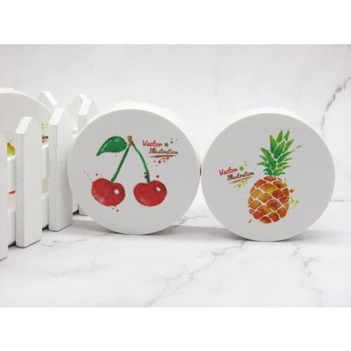 10 pc/lot Round cute fruit contact lenses box / companion box / storage case/Cartoon eyeglasses box / lens care /storage box