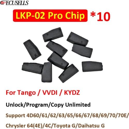 10Pcs/Lot LKP-02PRO 4D/4C Copy Chip Blank Car Key Chip for Tango VVDI KYDZ Key Programmer Can Copy 4D-60/61/62/65/66/67/68 Chip