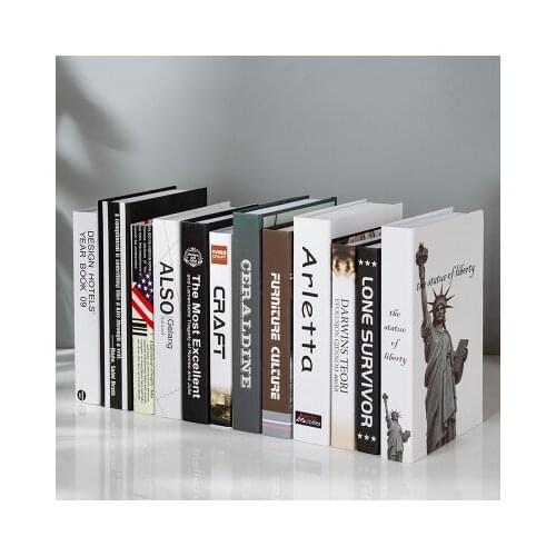 12PC Store decorations set up prop book shell creative Modern Nordic simple fake book simulation home English modern series