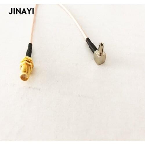 2pcs/lot right angle TS9 TS-9 male to SMA female nut RG316 Pigtail jumper cable 20cm