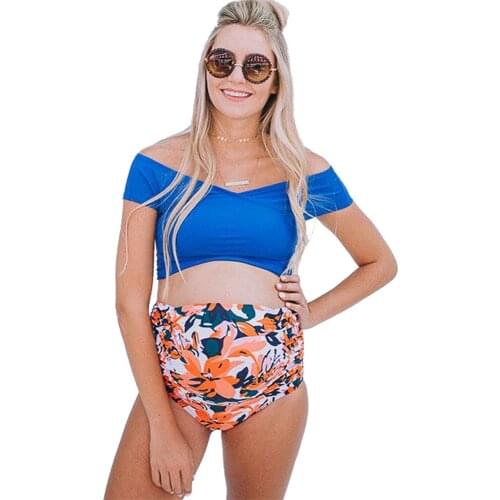 2021 New Maternity Swimsuit Pure Color Beach Sexy Triangular Split Plus Size 2 piece Pregnancy Swimsuit Cover Up Bikini Set