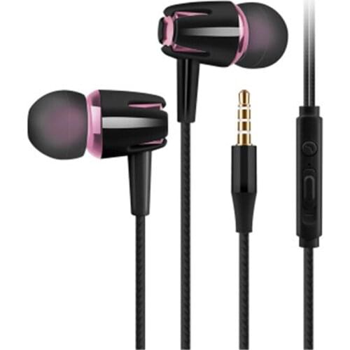 3.5mm Earphones Subwoofer In-Ear Wired Headphones With Mic Headset Adjustable Volume Upgrade Version For Smartphones