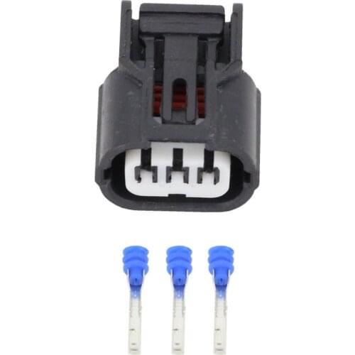 5 Sets 3 Pin Waterproof Car Adapter Connector Sensor Fit Civic Ignition Coil Ignition Plug with Terminal DJ7032B-1.2-21