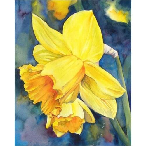 5D Diamond Painting Full Square Daffodil Yellow Flowers Diamond Embroidery Home Decoration Diamond Art Gift