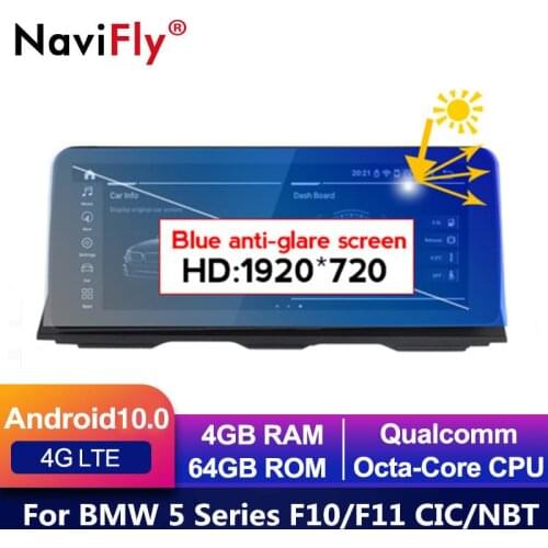 12.3" HD1920*720 4G Android 10 Car dvd Radio Audio For BMW 5 Series F10 F11 2011 2012 2013 2014 2015 2016 CIC NBT Multimedia GPS