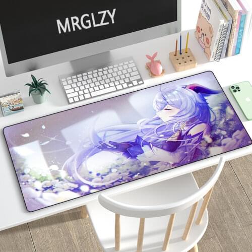 MRGLZY Multi-size Anime Girl Mouse Pad Genshin Impact GANYU Gamer Large DeskMat Computer Gaming Peripheral Accessories MousePad