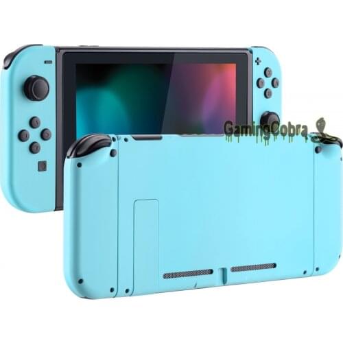 Soft Touch Heaven Blue Back Plate w/ Controller Housing Shell w/ Full Set Buttons for Nintendo Switch Handheld Console & Joy-Con