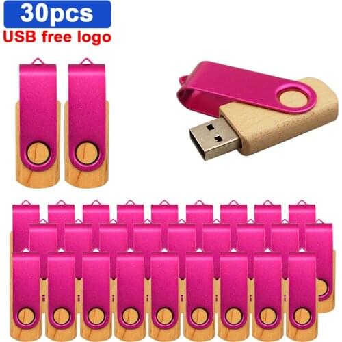 30pcs/lot custom LOGO Wooden memory Stick bamboo wood usb flash drive pen drive 4gb 16gb 32GB 64GB usb2.0 pen drive For wedding