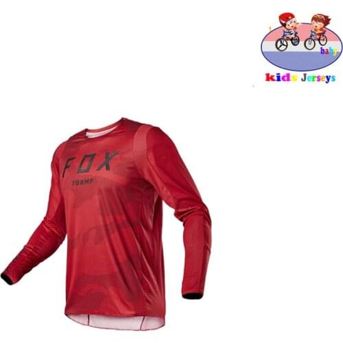 Kids motocross downhill jersey cycling team childrens jersey http fox mtb jersey quick-drying T-shirt mountain Kids bike jersey