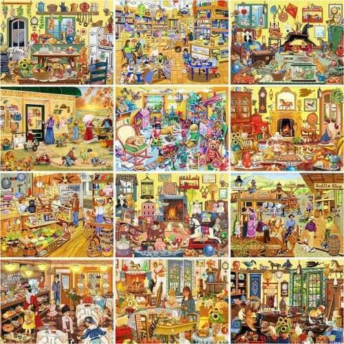 Evershine 5D DIY Diamond Painting Store Cross Stitch Kit Diamond Embroidery Landscape Handmade Gift Home Decorations