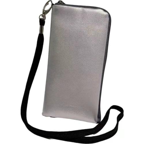 FSSOBOTLUN, For iPhone11Pro MAX/12 Pro max/XS MAX/ 8 7 6S Plus Case 6.7“ Zipper flannel Pouch Bag Pocket PU Leather Phone Case