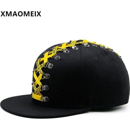 XMAOMEIX 2021 New Spring Trend Hip Hop Caps For Men And Women Punk Style Flat Brim Cap Snapback Cap Novelty Fashion Couple Hat
