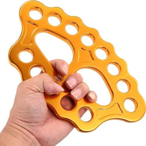 Lixida Outdoor 8 Holes Paw Rigging Plate 45KN Rescue Rock Climbing Mountaineering Equipment Multi Anchor Point Connector Gear
