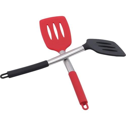 Slotted Turner Kitchen Cooking Silicone Tools Spatula Fried Shovel Egg Fish Frying Pan Turners Scoop Cooking Kitchen Tools