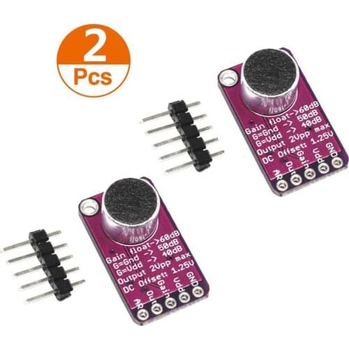 MAX9814 Electret Microphone Amplifier with Auto Gain Control for Arduino