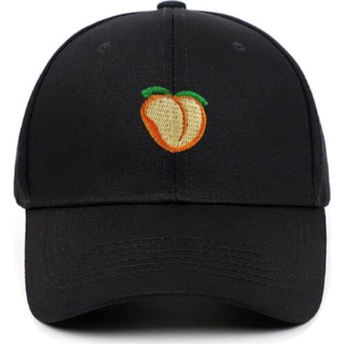 Embroidery Peachy Dad Hat For Men High Quality Cotton Peach Baseball Cap Hip Hop Streetwear Snapback Men Cap Vintage Trucker Cap